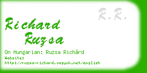 richard ruzsa business card
